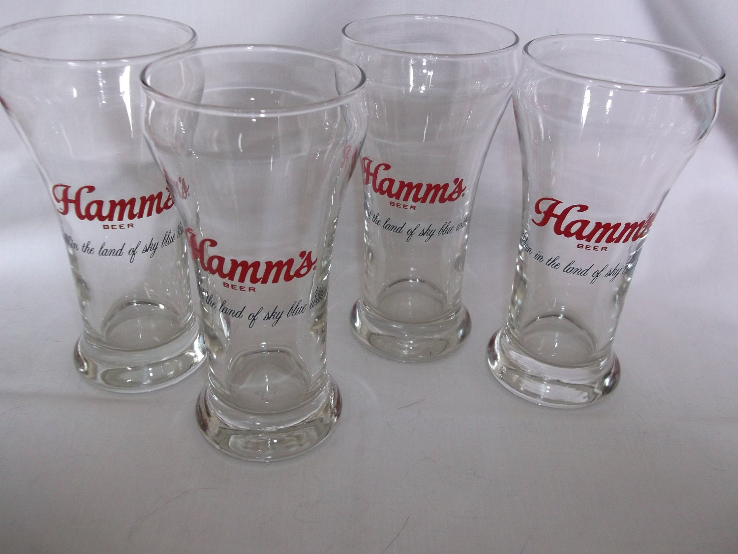 4 Hamms Beer Glasses By Samastuff On Etsy