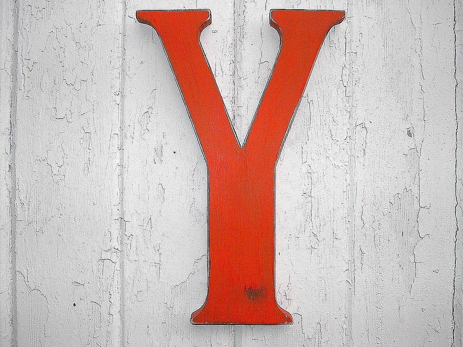 Rustic Wooden Letter Y 12 inch Shabby Chic Decor Alphabet Letter Wall Hanging Sign