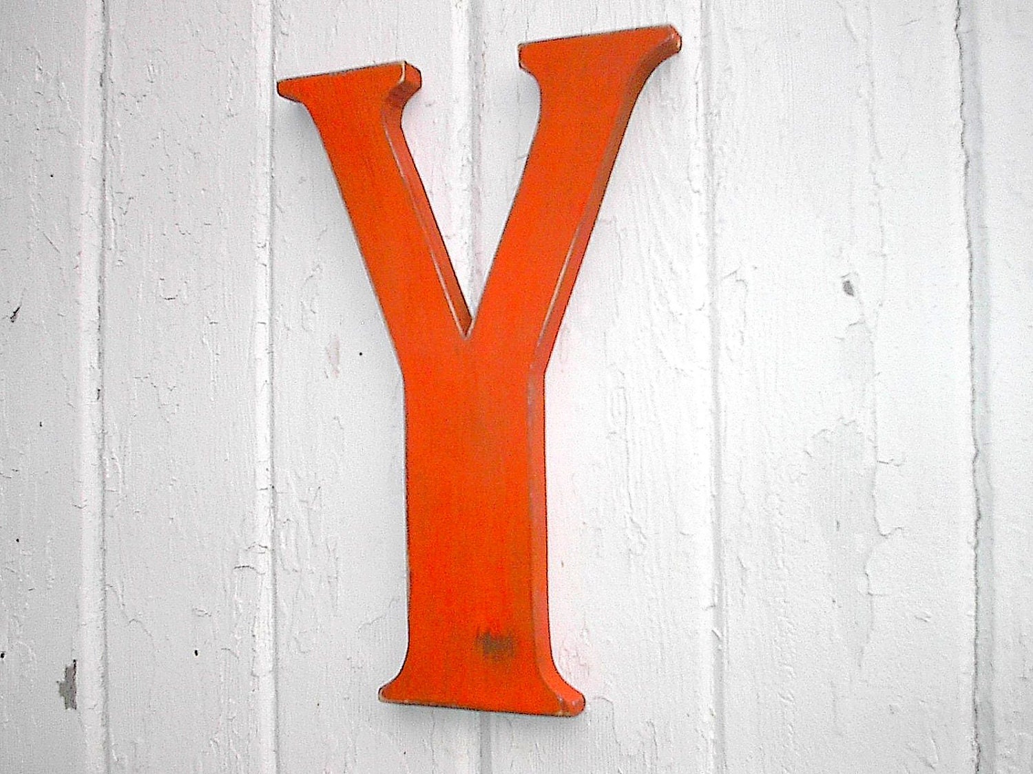 Rustic Wooden Letter Y 12 inch Shabby Chic Decor Alphabet Letter Wall Hanging Sign