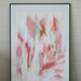 Original abstract acrylic painting on paper Pink Sunset, large abstract art 24 x 33.9 inches