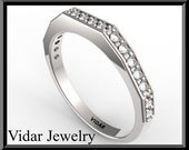 Womens Diamond  Wedding band.half eternity band,14K gold,bridal,pave,unique,designed.Eternity wedding band,Gold engagement,Ring,