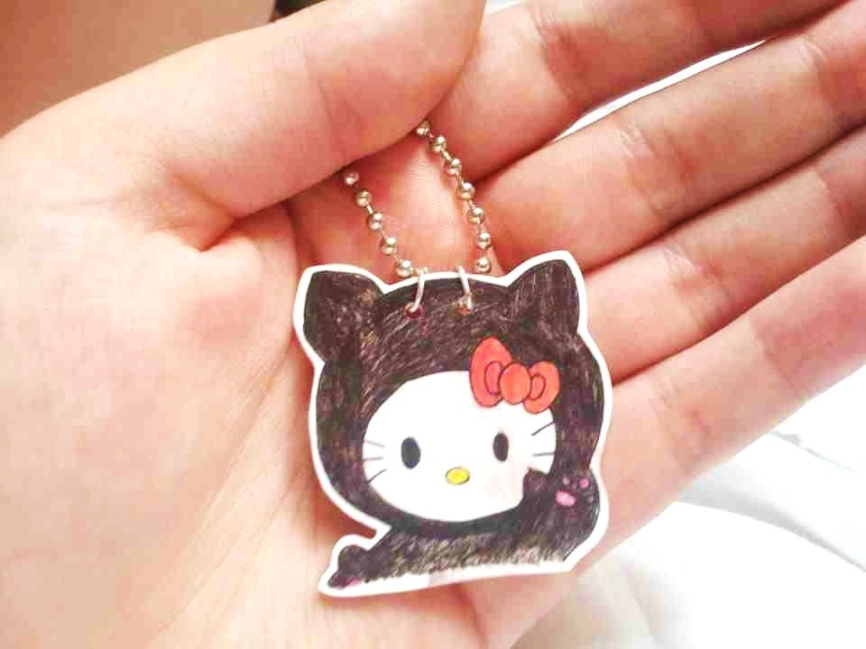 Hello Kitty black cat costume necklace