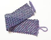 Merrily Matte: A bead woven netting stitch bracelet