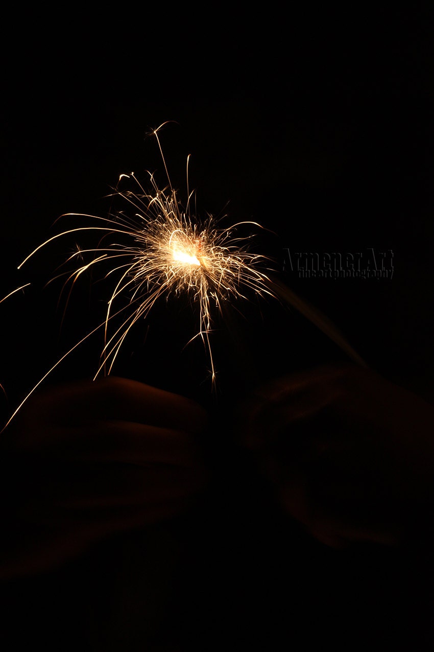 CanvasPrint - Various sizes available "Made for Two" New Years Eve Sparklers Fireworks - ArmenerArt