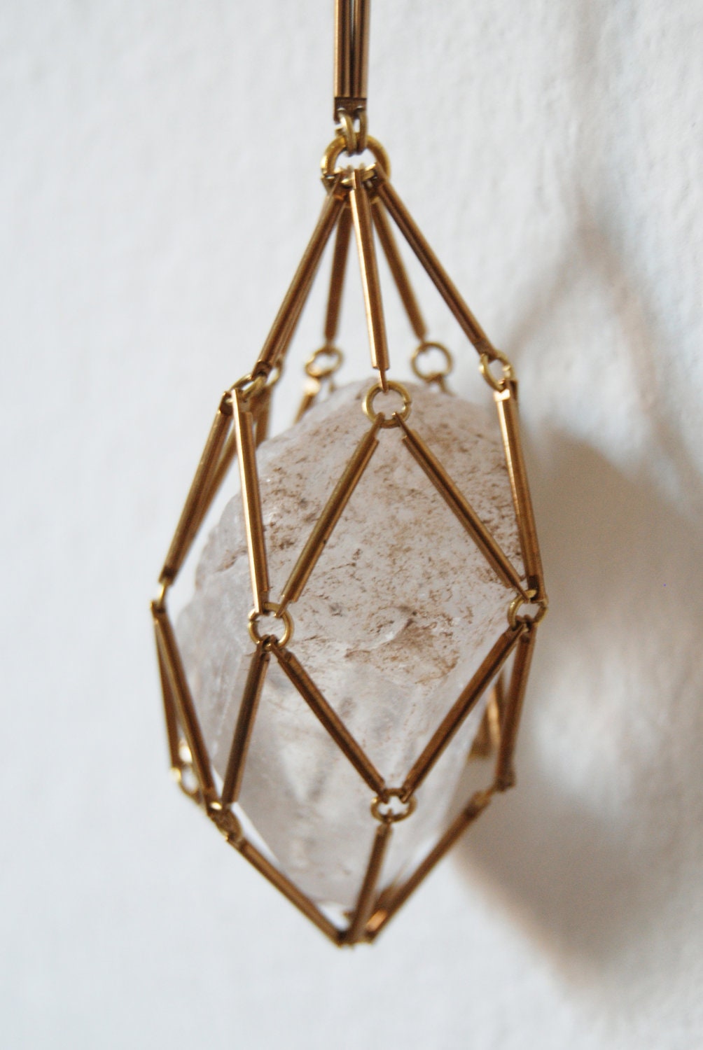 Netting Crystal Cage Necklace