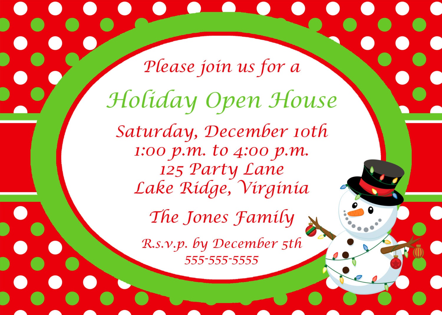 Printable Christmas Snowman Invitation Il_570xn