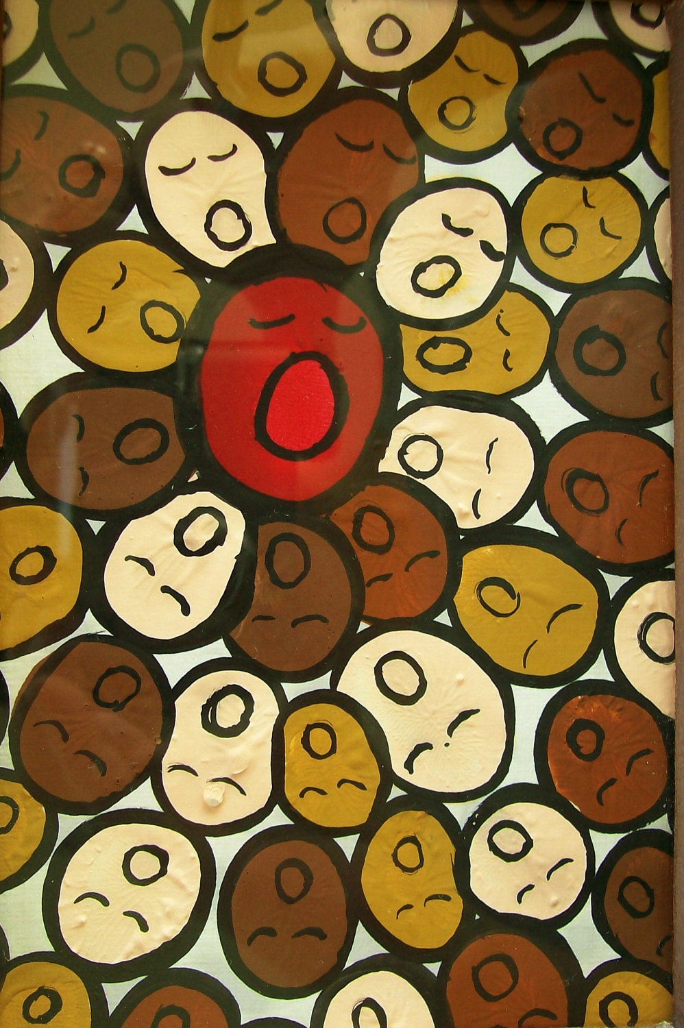 Abstract Original Painting,Framed acrylic painting."One Righteous Person"