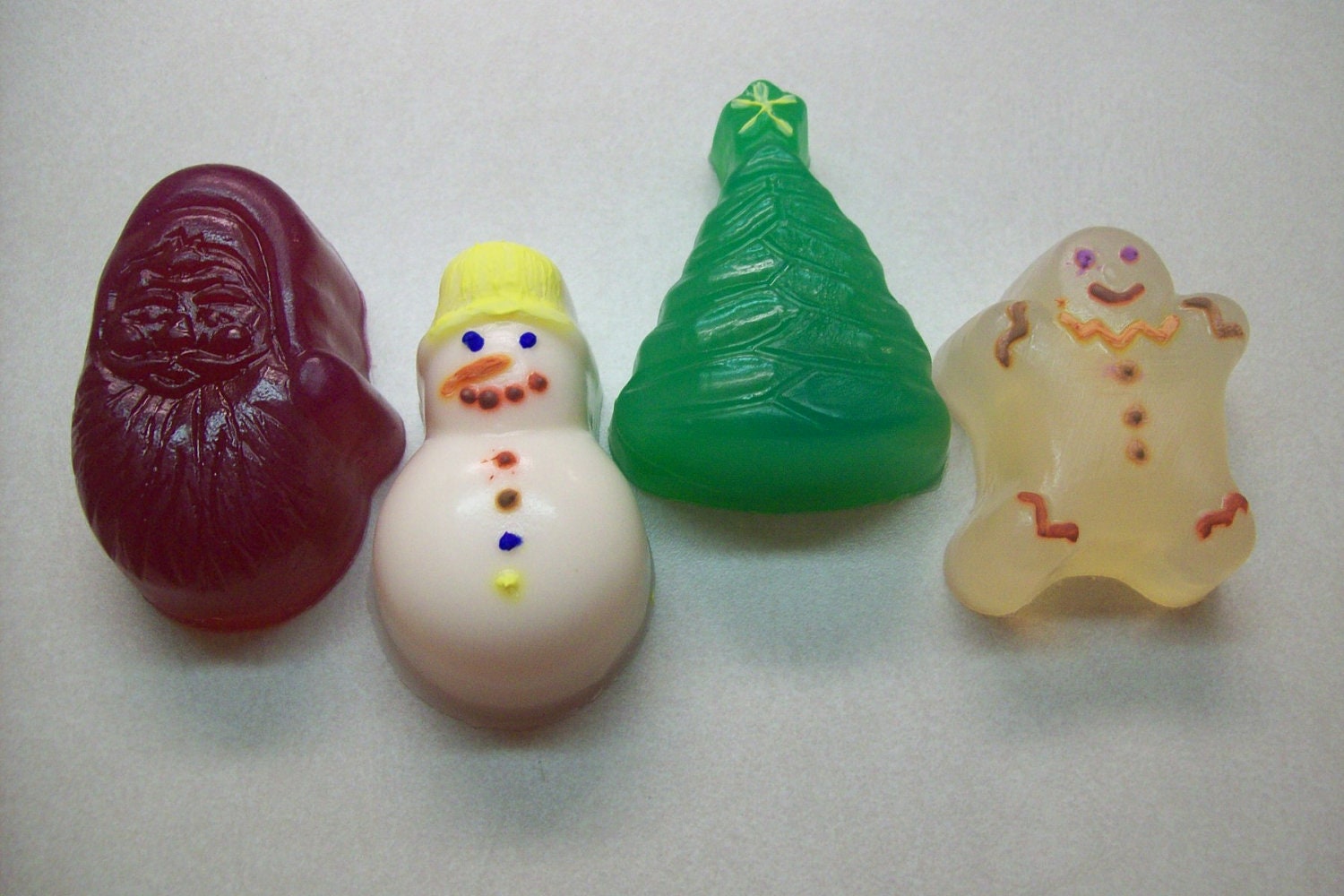 Set of 4 Christmas Olive Oil Soaps - Christmas Soap - Children's Soap - Holiday Soap - Guest Soap