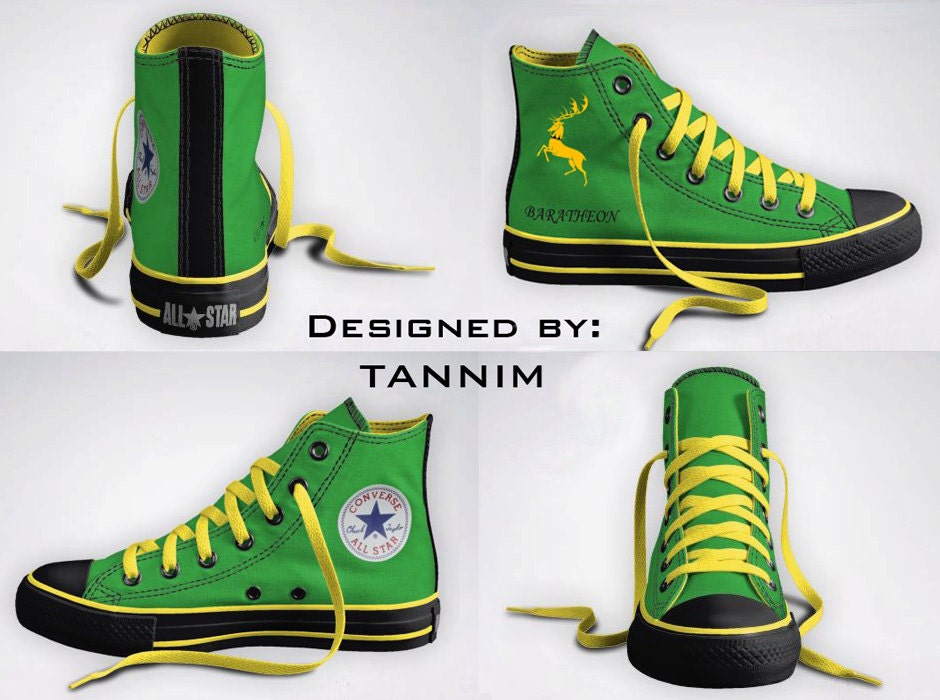 Custom Game of Thrones: House Baratheon (Renly Variant) Converse Chucks