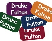 80 Peel and Stick Personalized Clothing Labels - Washing Machine & Dryer Safe -Solid Colors 2 Theme