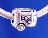 CAMPER Camping Summer RV Trailer European Charm Bead Silver Plated Jewelry designed to fit your Bracelet or style