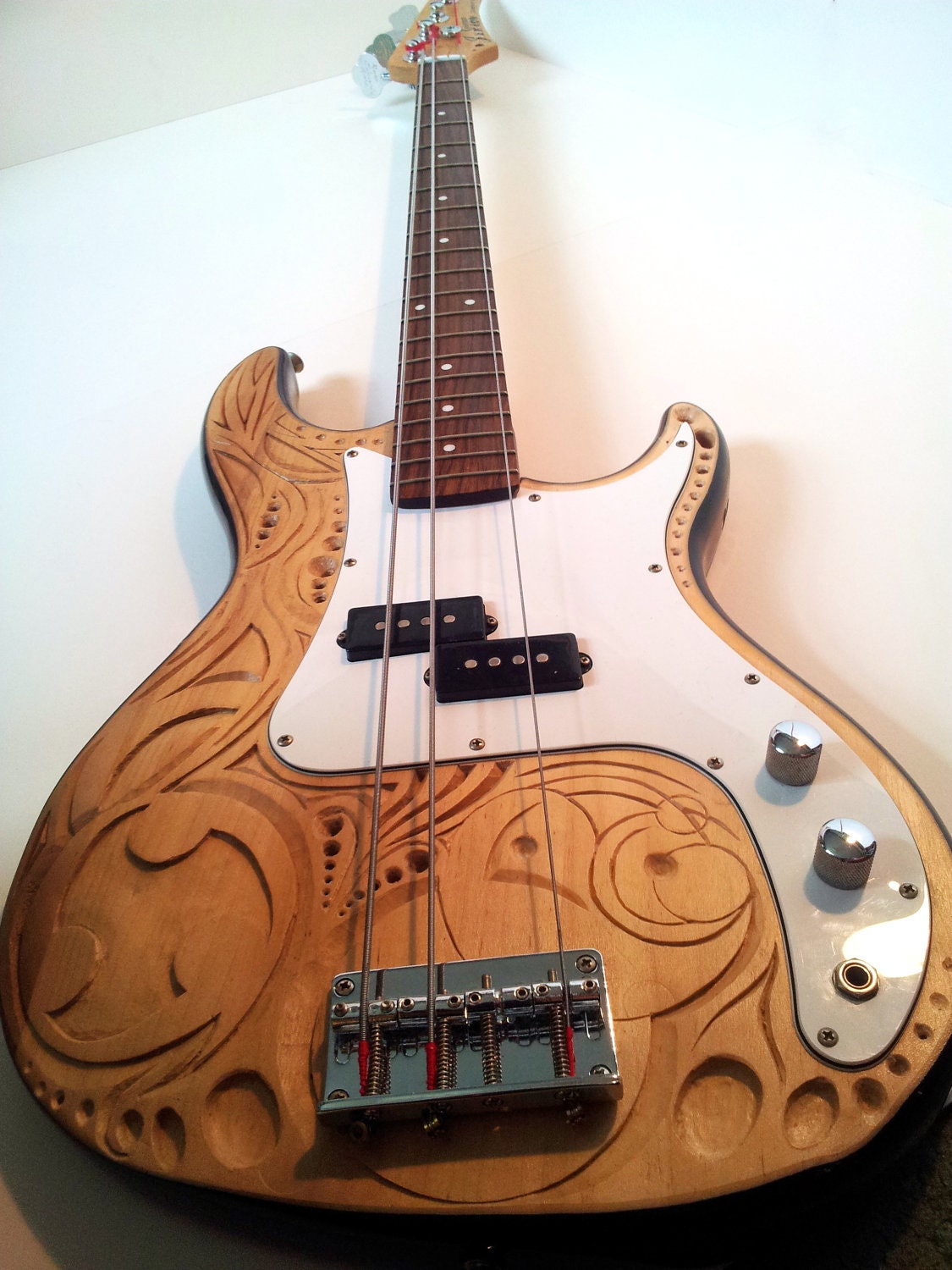 HandCarved Fender PBass [1125x1500] (Etsy Link in Comments) r