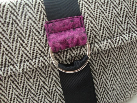 British tweed iPad cosy (purple lining)