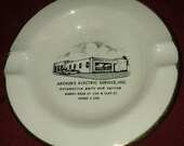 1920s - 1940s advertising ashtray - Arthurs Electric Service inc.