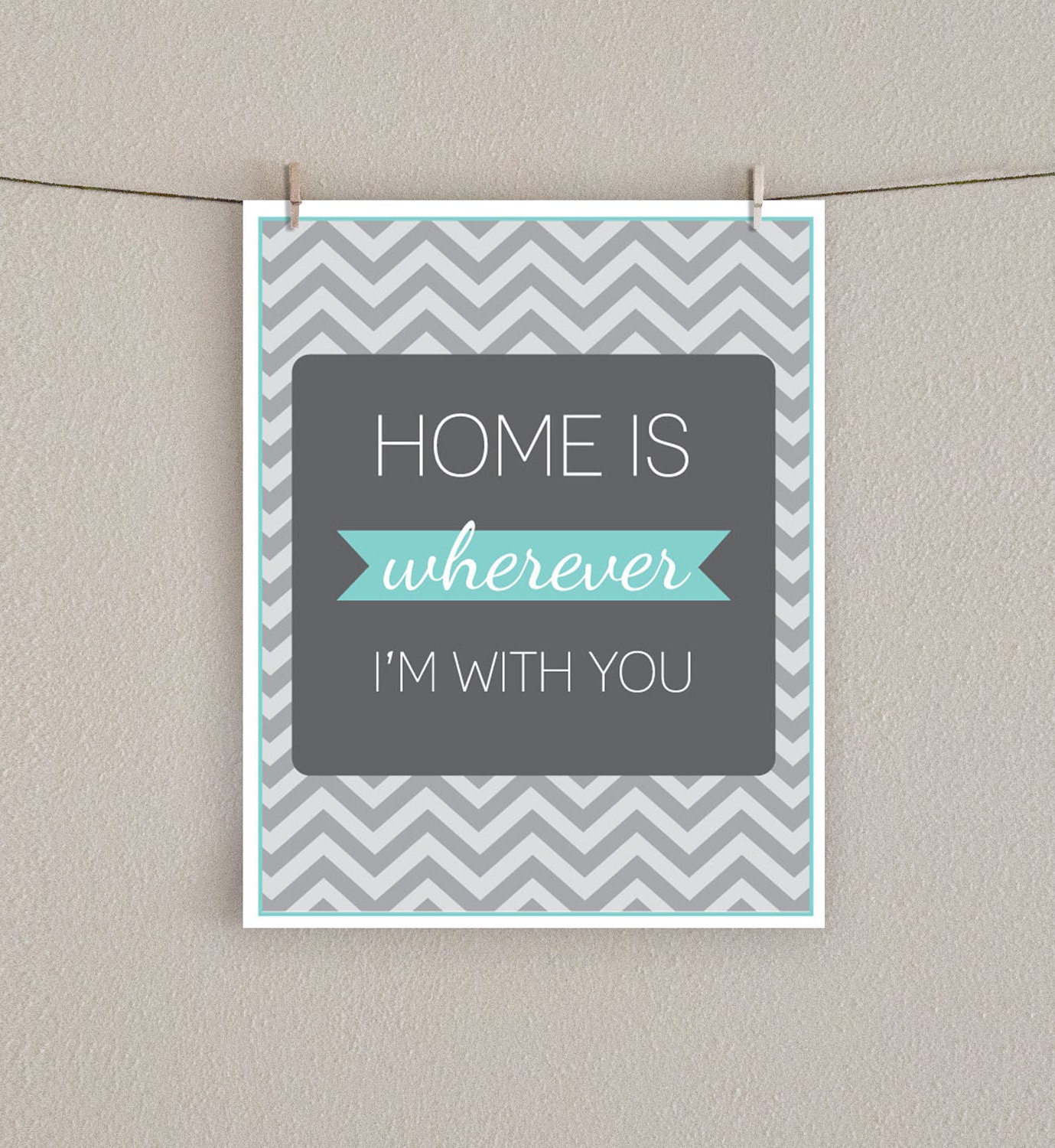 Home Is Wherever I'm with You Art Print Home by SlightlySprightly