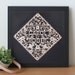 Personalized Floral Wedding Gift - Custom Laser cut with the name of Bride and Groom - papercut poster