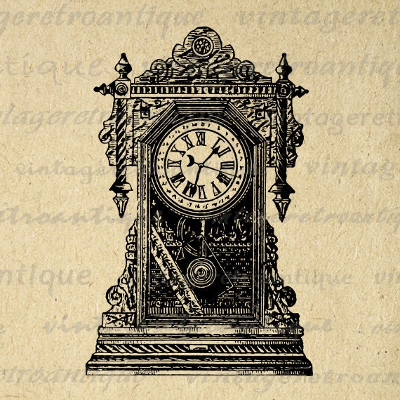 antique clock clipart - photo #28