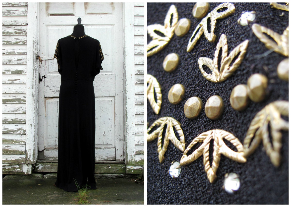 40 PERCENT OFF Glamorous Silent Film Starlet Gown/ 1930s Holiday dress/ 1940s dress/ Elegant Cocktail Dress/ Formal Gown