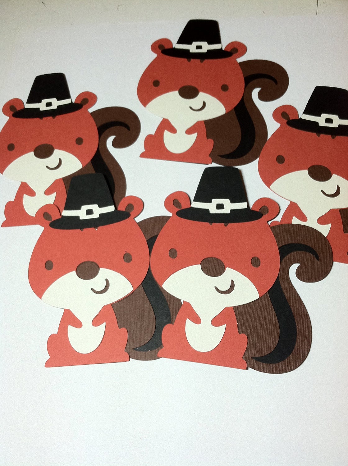 Pilgrim Squirrels Set of (5) 5" Diecuts