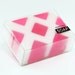2 BARS Pink and White Lattice Soap