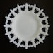 Westmoreland Milk Glass Plate Fleur De Lis Pattern