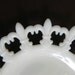 Westmoreland Milk Glass Plate Fleur De Lis Pattern