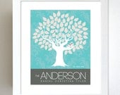 Personalized Housewarming Gift / Custom Family Tree / 8x10 Home Decor Art Poster