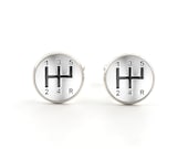 Silver Mens Cufflinks - Car Jewelry - Gear Stick Cufflinks - Gifts for Him - Gifts for Birthdays - Fathers Day - Accessories for Men
