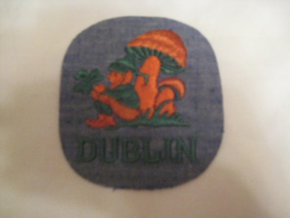 DUBLIN  70s vintage patch sew-on RARE green and orange  bluejean brand new
