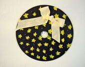 Ribbon CD Wall Hanging - Upcycled Recycled Home Decor - Handmade Housewares - Interior Decoration