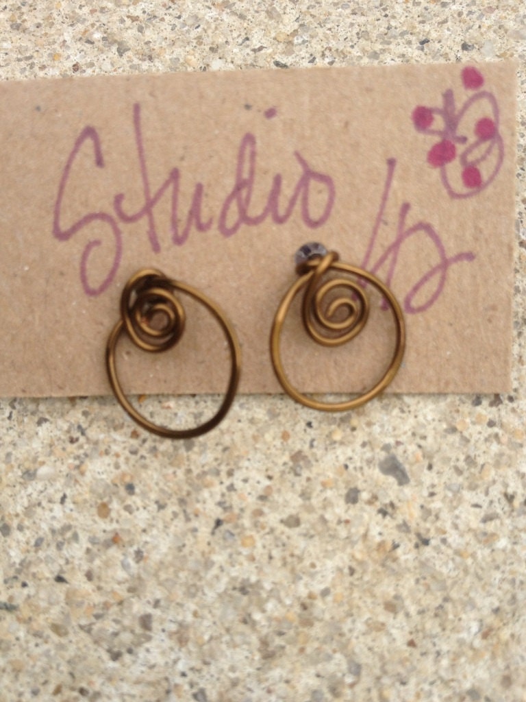 Handmade formed wire hoop earrings great for little girls