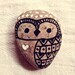 Hand Painted Rock Pet - Aztec Owl