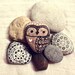 Hand Painted Rock Pet - Aztec Owl