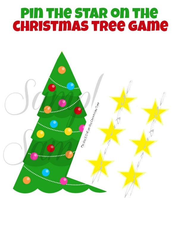 Items Similar To Instant Download PIN The STAR On The Christmas Tree