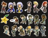 Assorted Stickers. 6 in total.