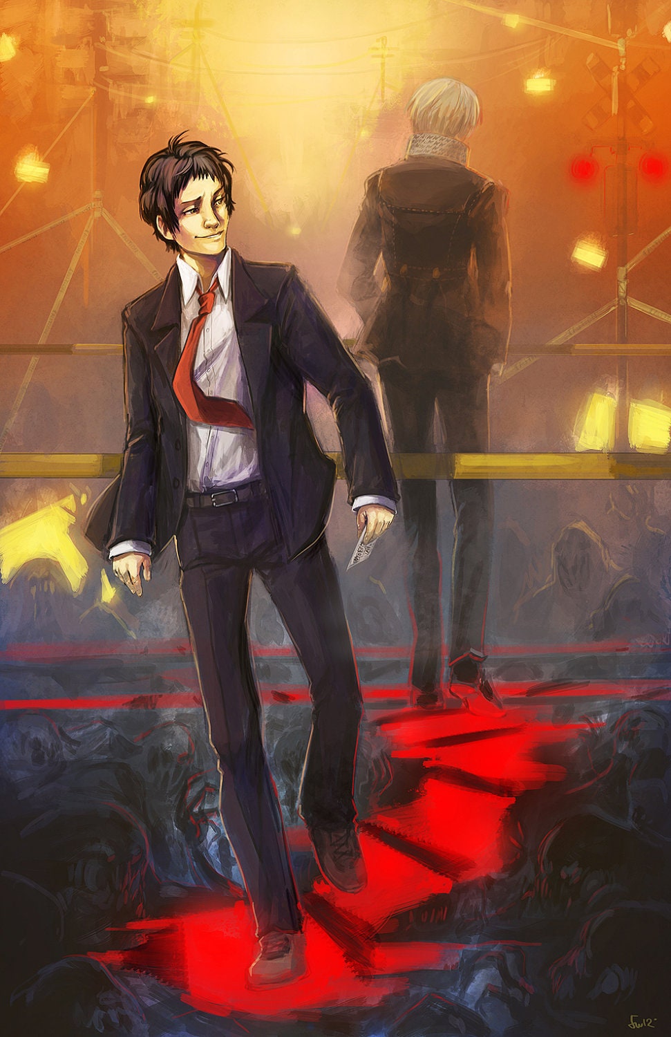 Persona 4 Print Adachi and MC