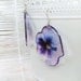 Resin Transparent Earrings Light Violet Pansy
