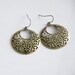 bronzed circular art deco earrings