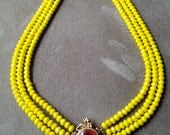Neon cameo necklace
