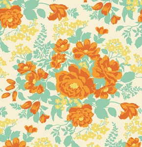 Fabric Heirloom 'Rose Bouquet' Amber by Joel Dewberry