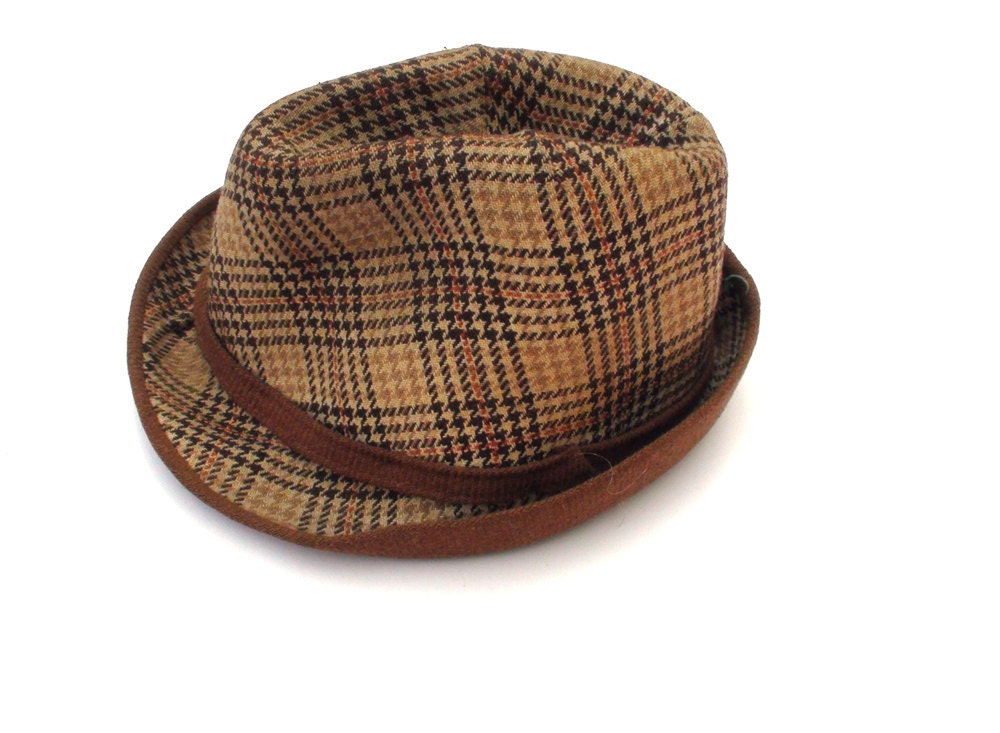 Brown Vintage Hat, Soviet Design Accessory, 1970's, Medium size - GrandpasTreasury