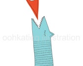 howl at the moon/ limited edition illustration giclee print - a perfect little print for that empty space on your wall.