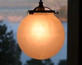 Frosted Globe Pendant Light - 6" Globe - Steampunk Victorian Boho Modern Vintage Pendant Light