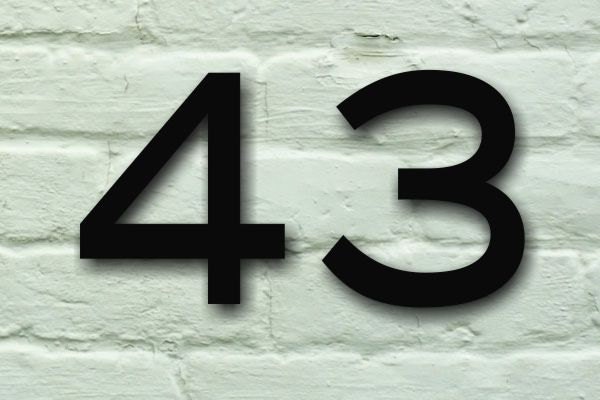 Set of 2 - 8 inch Steel House Address Numbers - Custom Metal Art Decor - Plaque, Sign, Mailbox, Street