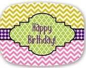 Personalized Melamine Platter - Custom Monogram Tray