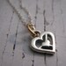 Your Heart Within My Heart Necklace, Love Necklace, Dainty Necklace, Simple Heart Necklace, Sweetheart Necklace