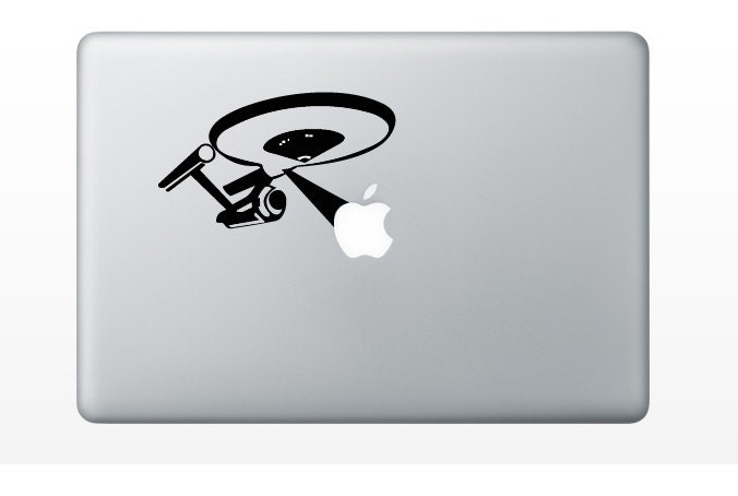 For Macbook Air / Pro Decal Sticker Funny Humor Startrek Enterprise