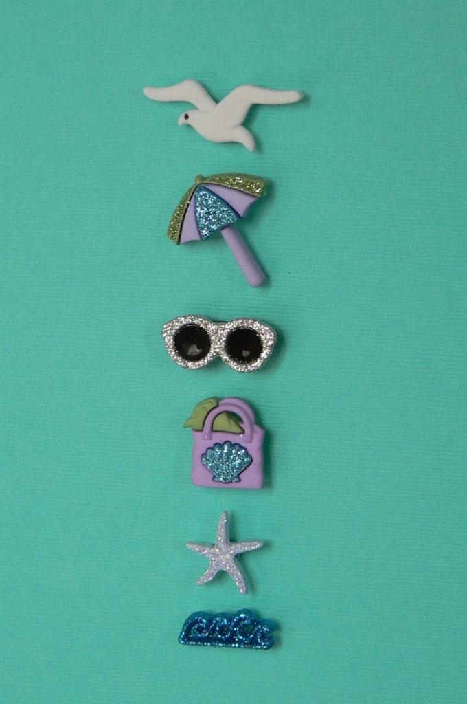 Beach Fun : magnetic wineglass charms