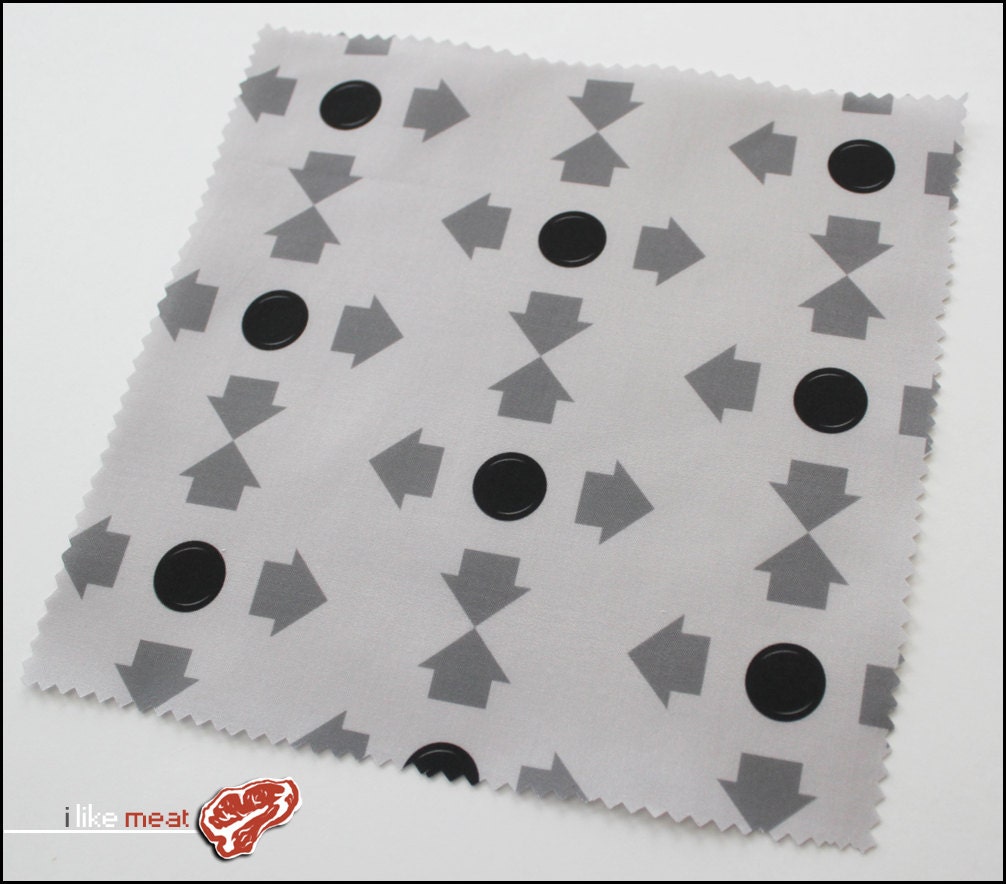8bit Up Down Left Right - One Yard of Nintendo themed Kona Cotton Fabric