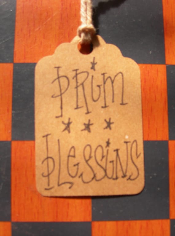 Primitive Gift Tag Printables